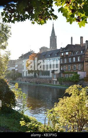 France, Bas Rhin, Strasbourg, old town listed as World Heritage by UNESCO, Notre Dame Cathedral Stock Photo