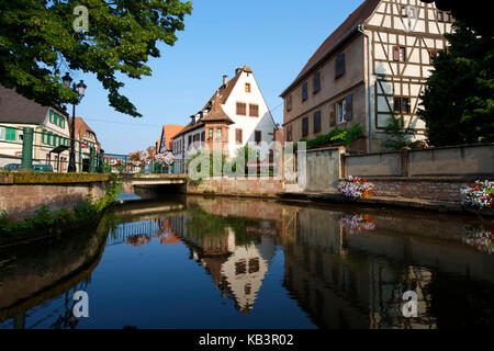 France, Bas Rhin, Wissembourg, district of the Bruch, banks of the Lauter River, Ami Fritz house, 16th century Stock Photo