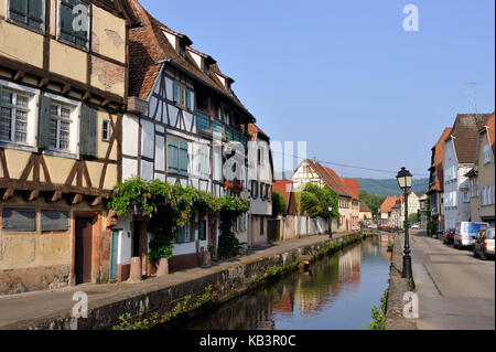France, Bas Rhin, Wissembourg, district of the Bruch, banks of the Lauter River Stock Photo