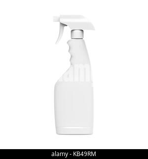 Glass Cleaner mockup, 3d rendering spray bottle template Stock Photo