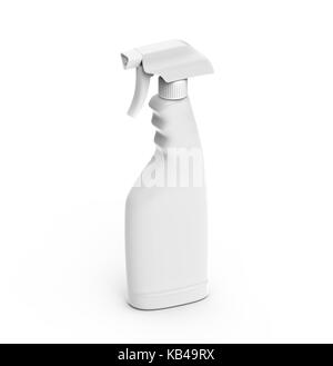 Glass Cleaner mockup, 3d rendering spray bottle template Stock Photo