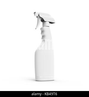 Glass Cleaner mockup, 3d rendering spray bottle template Stock Photo