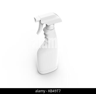 Glass Cleaner mockup, 3d rendering spray bottle template Stock Photo