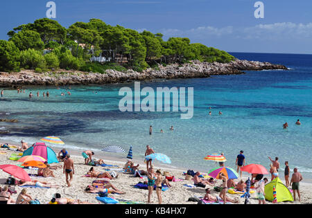 Cala Agulla beach view on Mallorca Balearic island in Spain Stock Photo