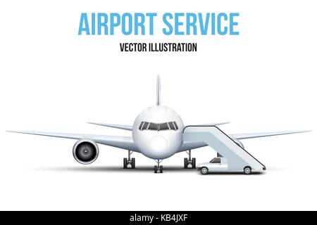 Airport service vector illustration. Stock Vector