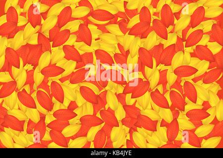 Red and Yellow Autumn Leaves Pattern Stock Vector