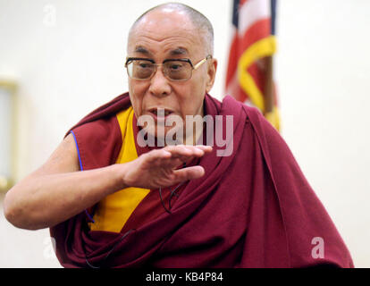 NEWARK, NJ - MAY 12: His Holiness the Dalai Lama  during a press conference at the Robert Treat Hotel on May 12, 2011 in Newark, New Jersey.  People:  The Dalai Lama  Transmission Ref:  MNC1  Credit: Hoo-Me.com / MediaPunch Stock Photo
