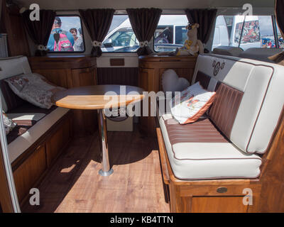 interior of a volkswagen camper van at the vw car show on southsea ...