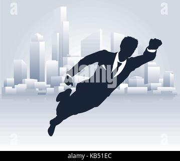 Superhero Business Man Stock Vector