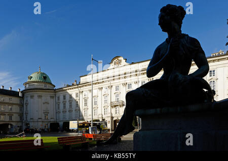 Austria, Tyrol, Innsbruck, Leopold fountain (Leopoldsbrunnen) in front of the Hofburg Stock Photo