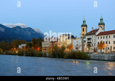 Austria, Tyrol, Innsbruck, the south shore of the river Inn, Cathedral of Saint-Jakob disease (Saint-Jacques) in the Hofburg Stock Photo