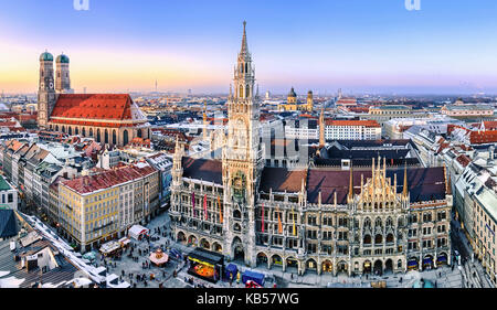 Panorama view of Munich city center Stock Photo