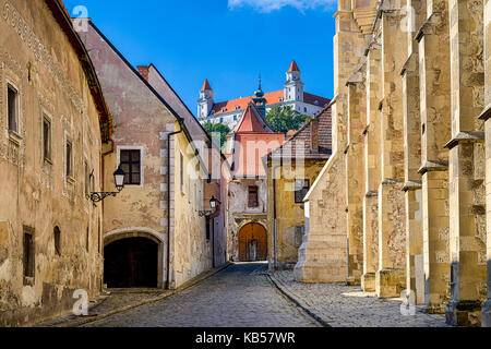 Old town and castle of Bratislava, Slovakia Stock Photo