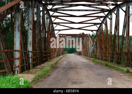 old abandoned railway bridge Stock Photo