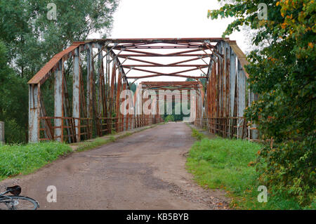 old abandoned railway bridge Stock Photo