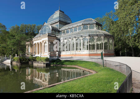 Crystal Palace (Palacio de Cristal), Retiro Park (Parque del Buen Retiro), Madrid, Spain, Europe Stock Photo