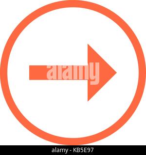 Arrow sign in circular icon created in thin line style. Quick and easy recolorable graphic element in technique vector illustration Stock Vector