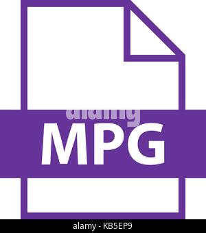 Use it in all your designs. Filename extension icon MPG MPEG-1 standard for lossy compression of video and audio in flat style. Vector illustration Stock Vector