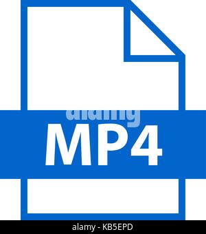 Use it in all your designs. Filename extension icon MP4 MPEG-4 or MP4 is a digital multimedia container format in flat style. Vector illustration Stock Vector