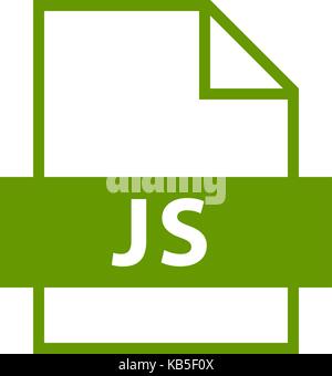 Use it in all your designs. Filename extension icon JS Java Script in flat style. Quick and easy recolorable shape. Vector illustration Stock Vector