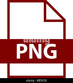 Use it in all your designs. Filename extension icon PNG Portable Network Graphics in flat style. Quick and easy recolorable shape. Vector illustration Stock Vector