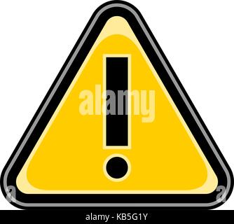 Use it in all your designs. Quick and easy recolorable vector illustration. Attention sign triangular shape with exclamation mark Exclamation Point. Stock Vector