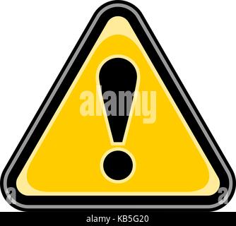 Use it in all your designs. Quick and easy recolorable vector illustration. Attention sign triangular shape with exclamation mark Exclamation Point. Stock Vector