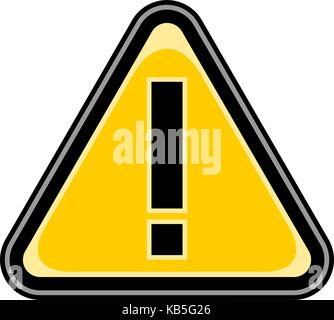 Use it in all your designs. Quick and easy recolorable vector illustration. Attention sign triangular shape with exclamation mark Exclamation Point. Stock Vector
