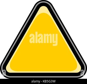 Use it in all your designs. Quick and easy recolorable vector illustration. Blank triangle hazard, attention, warning, danger sign. Empty triangular Stock Vector
