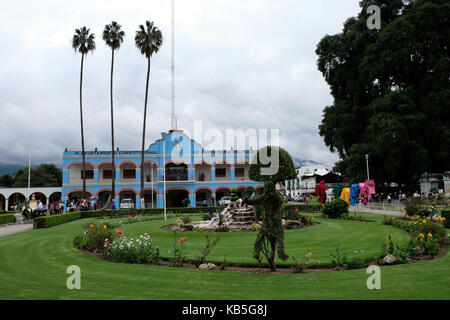 The town hall which sits next to the Arbol Del Tule in Santa Maria el Tule, Oaxaca, Mexico. Stock Photo