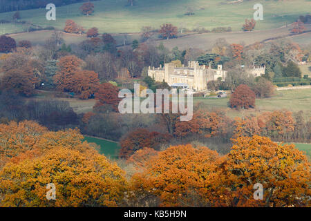 Sudeley Castle in autumn, Winchcombe, Cotswolds, Gloucestershire, England, United Kingdom, Europe Stock Photo