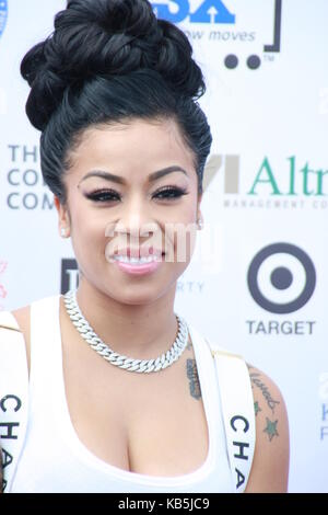 Singer Keisha Cole attending a Community Appreciation Day in