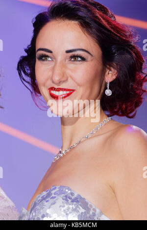 Paris, France. 27th Sep, 2017. Delphine Wespiser attends the Christophe Guillarmé show as part of Womenswear spring / summer 2018's Paris Fashion Week on 27 September, 2017 at Atelier Renault in Paris, France. Credit: Bernard Menigault/Alamy Live News Stock Photo