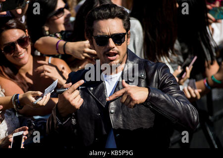 San Sebastian, Spain. 28th Sep, 2017. Actor James Franco at the photocall of 'The Disaster Artist' during the 65th San Sebastian Film Festival in San Sebastian, Spain, on 28 September, 2017. Credit: Gtres Información más Comuniación on line, S.L./Alamy Live News Stock Photo