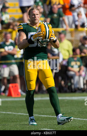 September 24, 2017: Green Bay Packers cornerback Damarious Randall #23  during the NFL Football game between the Cincinnati Bengals and the Green  Bay Packers at Lambeau Field in Green Bay, WI. Green