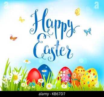 Vector happy ester background Stock Vector