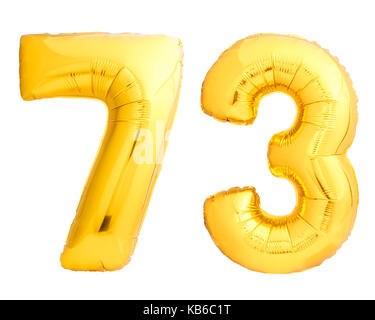 Numeral 73, seventy three, isolated on white background, 3d render ...