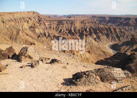 View of the Fish River Canyon, Namibia. Stock Photo