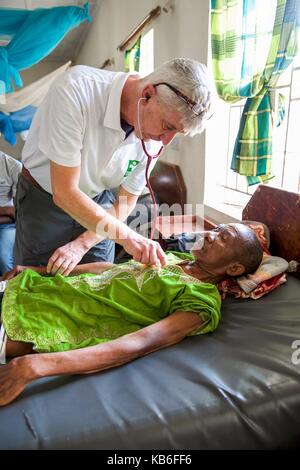 Serabu is located in the southeast of Sierra Leone the hospital is the only medical facility for thousands of people Pictured January/February 2017 | usage worldwide Stock Photo