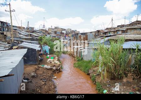 Mathare is a collection of slums in Nairobi, Kenya. The walk-in clinic is the only medical facility for thousands of people. - November/December 2016 | usage worldwide Stock Photo
