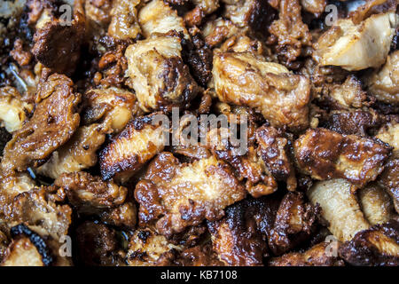 Close up of  small pieces of fried chicken Stock Photo