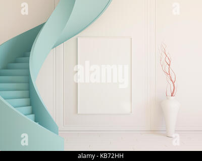 Interior mockup 3d Stock Photo