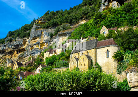 Medieval church of la roque gageac, France Stock Photo