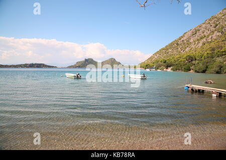 Loutraki lake, Corinth, Greece Stock Photo