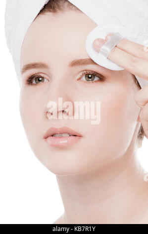 Young woman with perfect health skin of face Stock Photo - Alamy