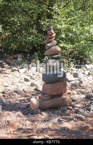 A large pile of rocks that are stacked Stock Photo