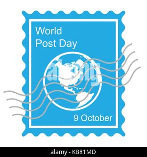 World post day in October with globe icon - vector illustration Stock Vector