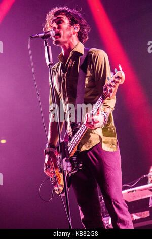 Milan Italy. 03 July 2012. The American band THE ALL-AMERICAN REJECTS performs live on stage at Mediolanum Forum opening the show of Blink-182 Stock Photo