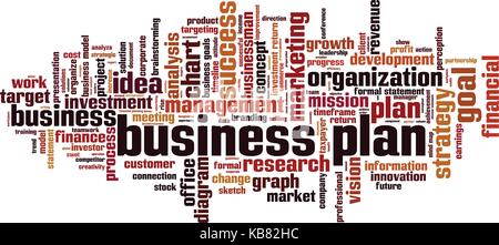 Business plan word cloud concept. Vector illustration Stock Vector