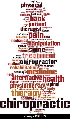 Chiropractic word cloud concept. Vector illustration Stock Vector